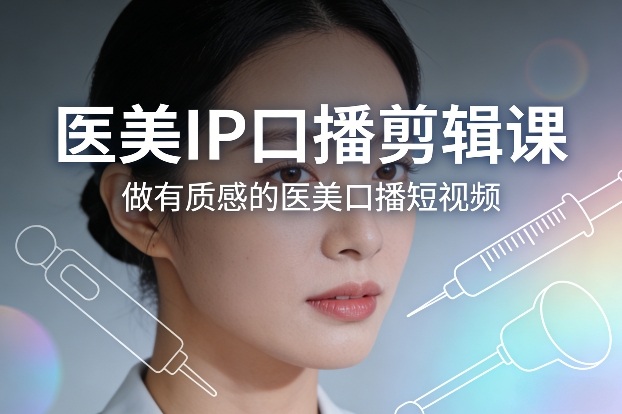 医美IP口播剪辑课，做有质感的医美口播短视频-蜗牛学社