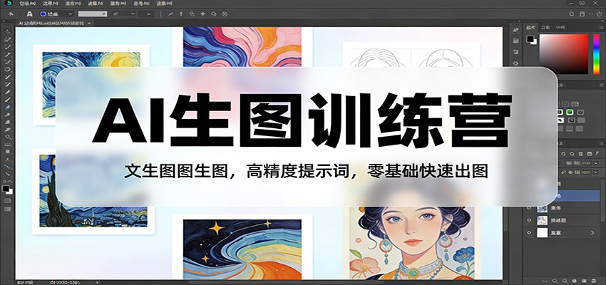 AI生图训练营:文生图图生图,高精度提示词,零基础快速出图-蜗牛学社