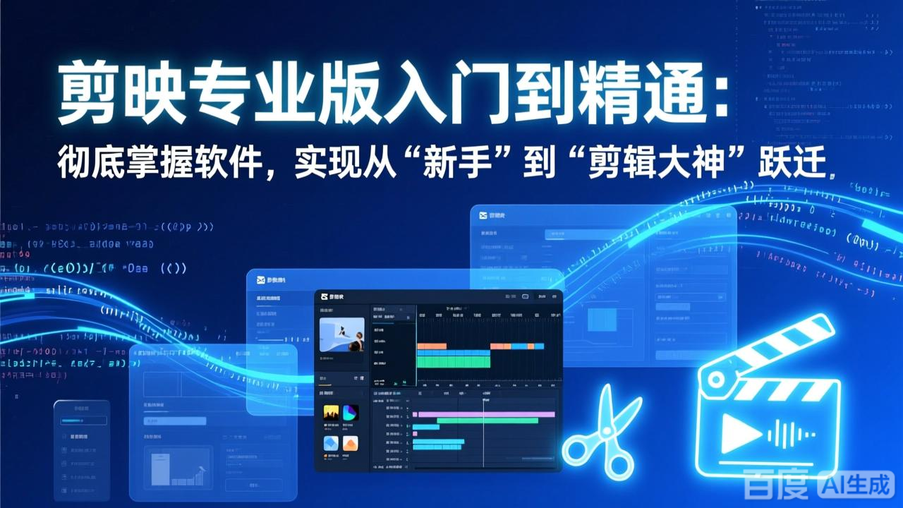 剪映专业版入门到精通：彻底掌握软件，实现从“新手”到“剪辑大神”跃迁-蜗牛学社