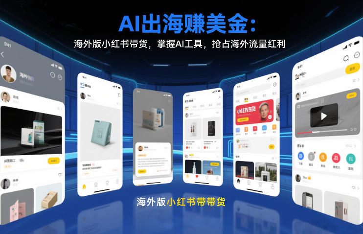 AI出海賺美金:海外版小红书带货,掌握AI工具,抢占海外流量红利(更新2026)-蜗牛学社