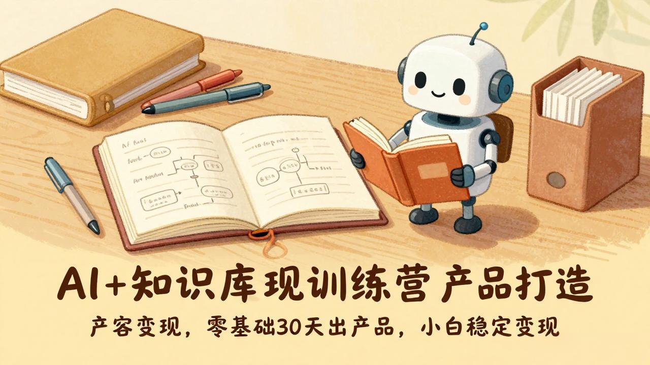 AI+知识库变现训练营，产品打造、内容创作、全平台变现，零基础30天出产品，小白稳定变现-蜗牛学社