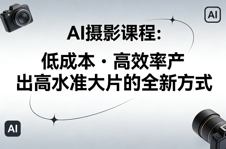 AI摄影课程,低成本高效率产出高水准大片的全新方式-蜗牛学社