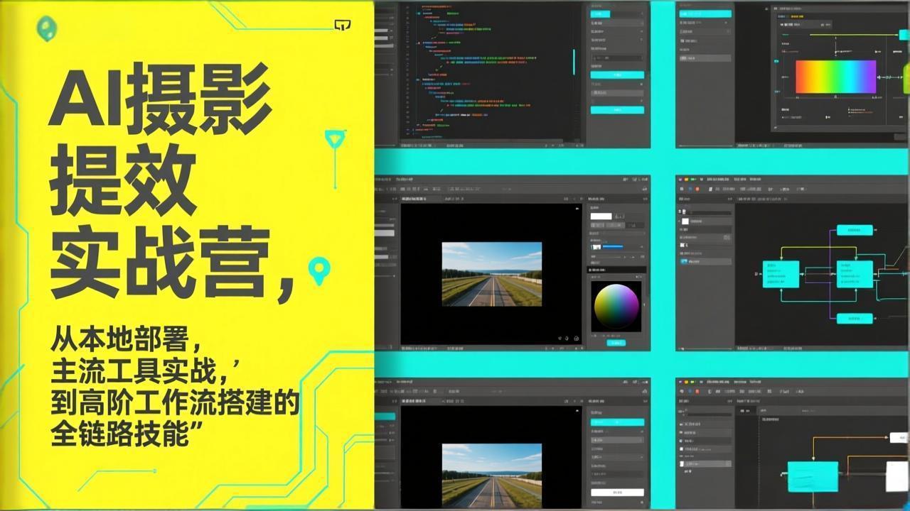 AI+摄影提效实战营，从本地部署，主流工具实战，到高阶工作流搭建的全链路技能-蜗牛学社