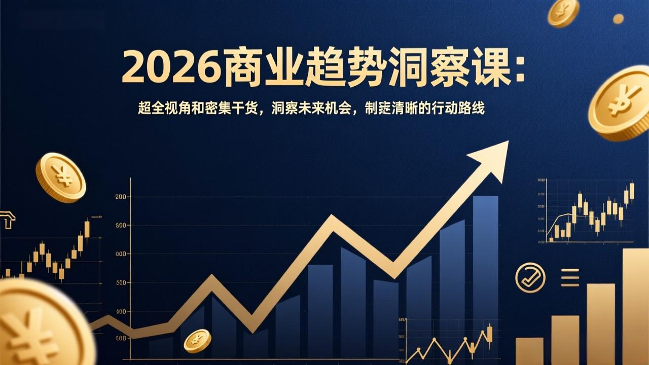 2026商业趋势洞察课：超全视角和密集干货，洞察未来机会，制定清晰的行动路线-蜗牛学社