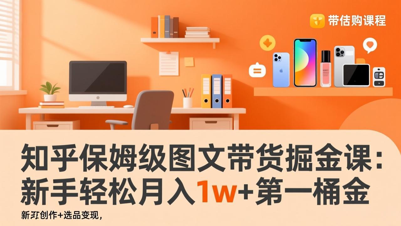 知乎保姆级图文带货掘金课：账号打造+爆文创作+选品变现，新手轻松月入1w+第一桶金-蜗牛学社