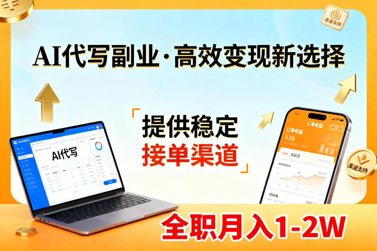 AI代写副业，高效变现，提供渠道，永不失业副业兼职 全职月入1-2W【SOP手册】-蜗牛学社