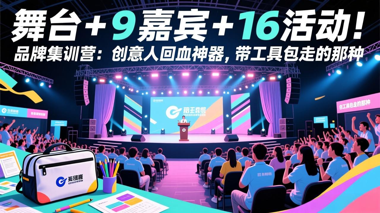 舞台 + 9 嘉宾 + 16 活动！品牌集训营：创意人回血神器，带工具包走的那种-蜗牛学社