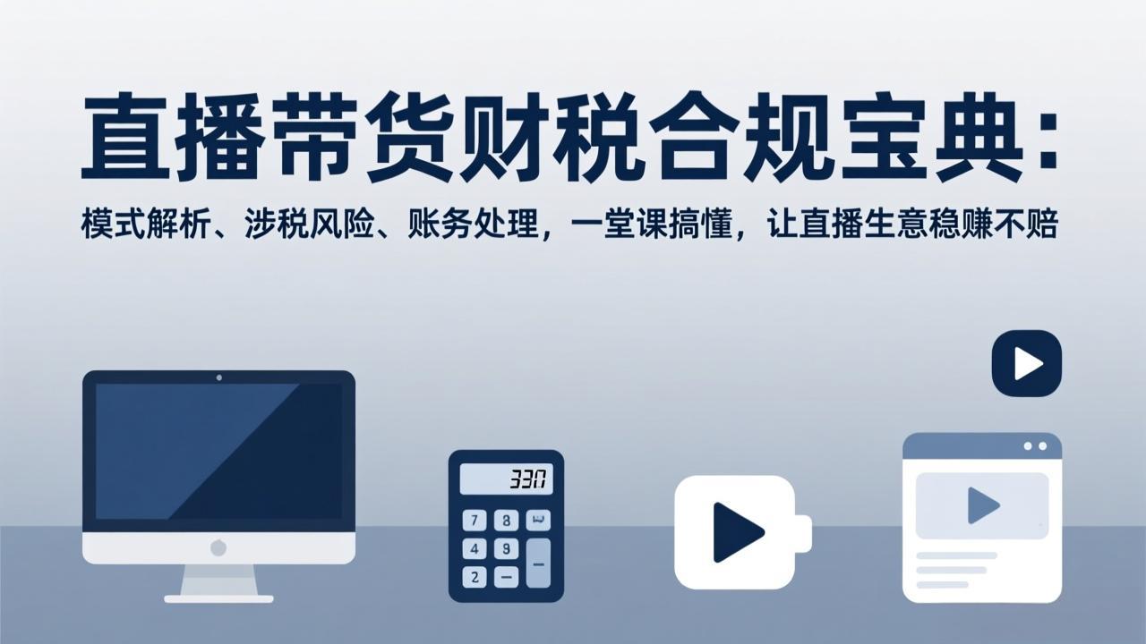 直播带货财税合规宝典：模式解析、涉税风险、账务处理，一堂课搞懂，让直播生意稳赚不赔-蜗牛学社