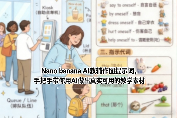 Nano banana AI教辅作图提示词，手把手带你用AI做出真实可用的教学素材-蜗牛学社