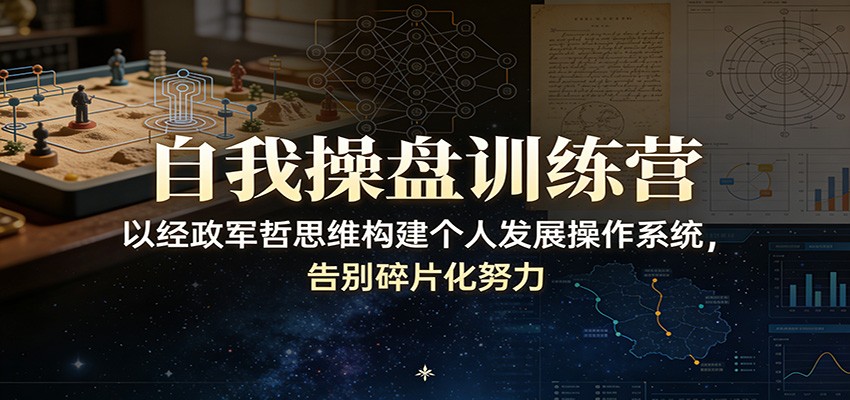 自我操盘训练营：以经政军哲思维构建个人发展操作系统，告别碎片化努力-蜗牛学社