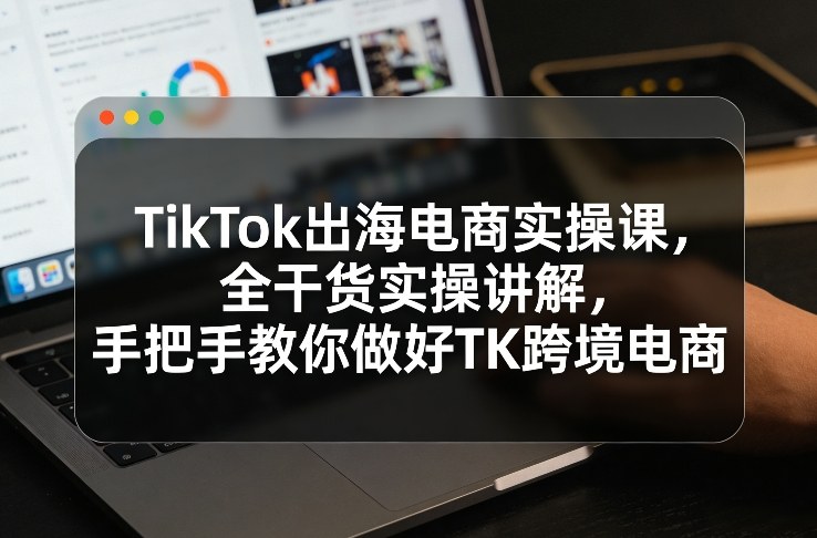 TikTok出海电商实操课，全干货实操讲解，手把手教你做好TK跨境电商-蜗牛学社