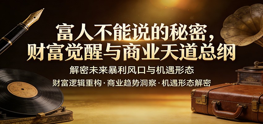 富人不能说的秘密,财富觉醒与商业天道总纲,解密未来暴利风口与机遇形态-蜗牛学社