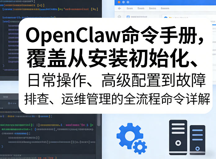 OpenClaw命令手册，覆盖从安装初始化、日常操作、高级配置到故障排查、运维管理的全流程命令详解-蜗牛学社