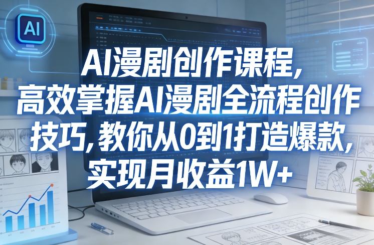 某社群AI漫剧创作课程,高效掌握AI漫剧全流程创作技巧,教你从0到1打造爆款,实现月收益1W+-蜗牛学社