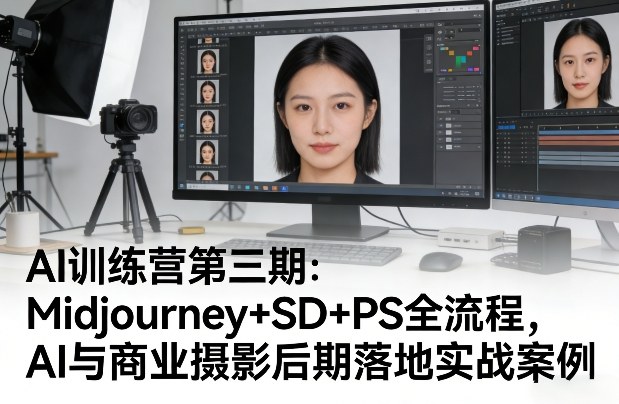 AI训练营第三期：Midjourney+SD+PS全流程，AI与商业摄影后期落地实战案例-蜗牛学社