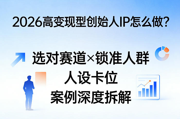 2026高变现型创始人IP怎么做？选对赛道×锁准人群×人设卡位×案例深度拆解-蜗牛学社