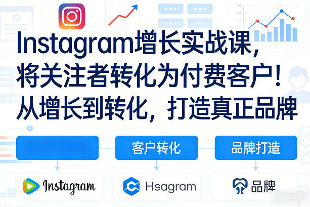 Instagram增长实战课,将关注者转化为付费客户!从增长到转化,打造真正品牌(双语字幕)-蜗牛学社