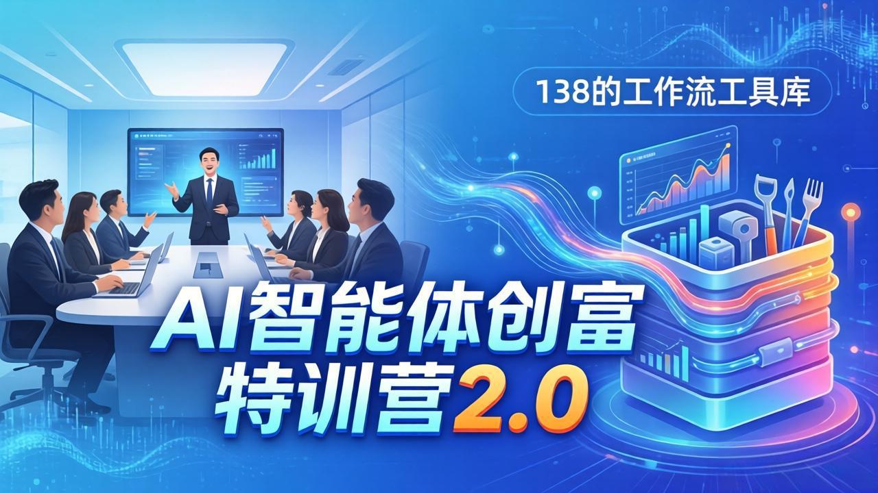 AI智能体创富训练营2.0：3天闭门直播+视频课+工具库，从0到1搭建智能体附138个工作流-蜗牛学社