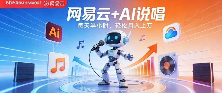 网易云+AI说唱，每天半小时，AI内容创作+流量变现，轻松月入1W-蜗牛学社