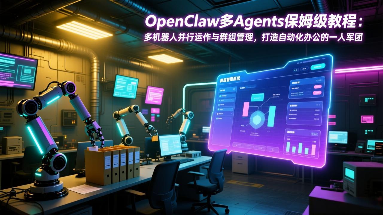 OpenClaw多Agents保姆级教程：多机器人并行运作与群组管理，打造自动化办公的一人军团-蜗牛学社