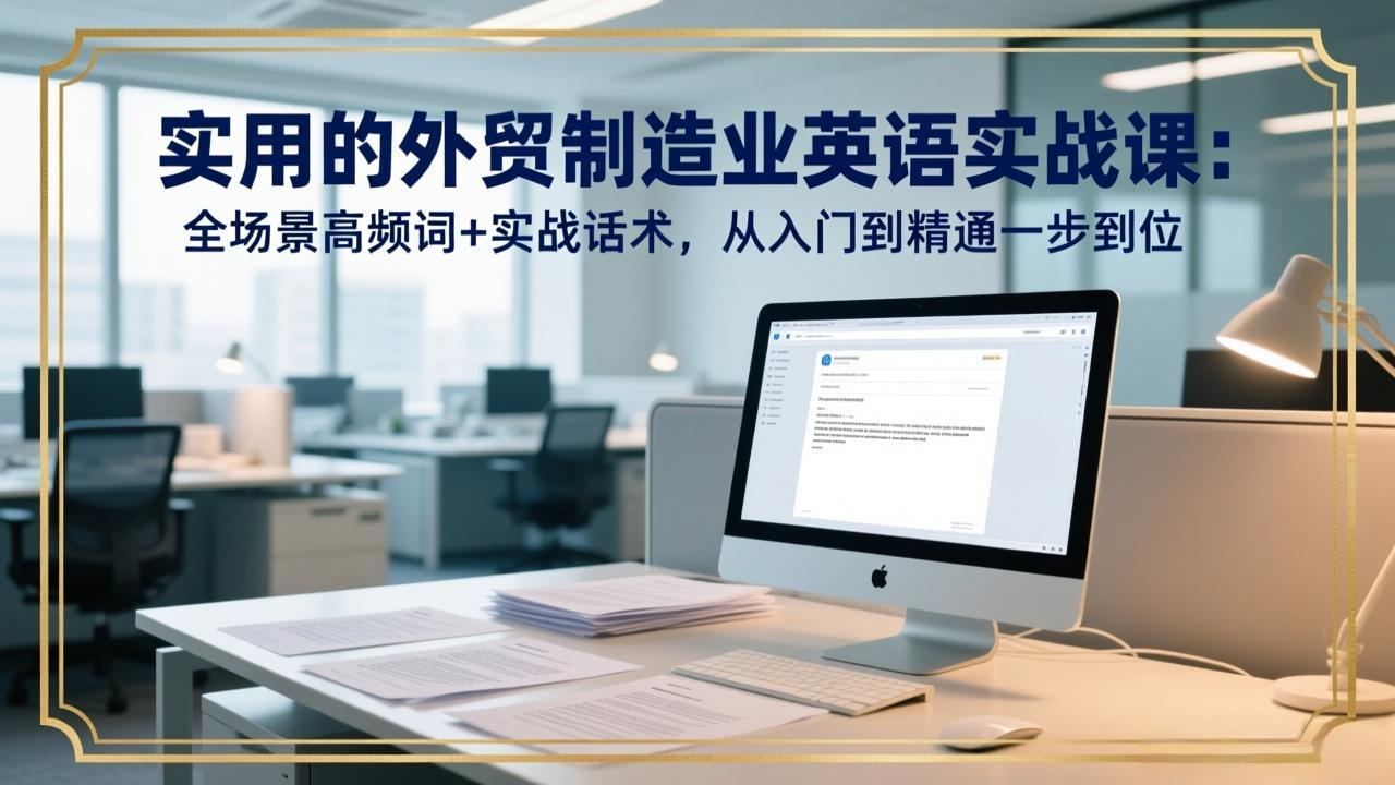 实用的外贸制造业英语实战课：全场景高频词+实战话术，从入门到精通一步到位-蜗牛学社