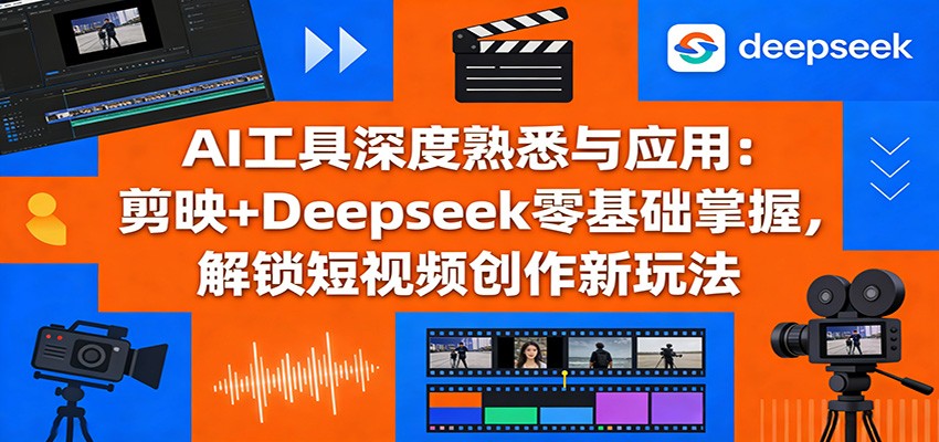 AI工具深度熟悉与应用：剪映+Deepseek零基础掌握，解锁短视频创作新玩法-蜗牛学社