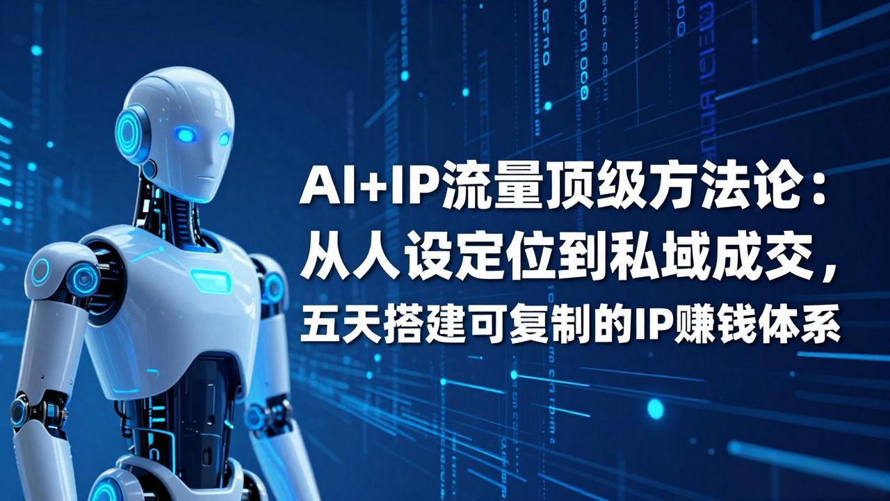 AI+IP顶级方法论:从人设定位到私域成交,五天搭建可复制的IP赚钱体系-蜗牛学社