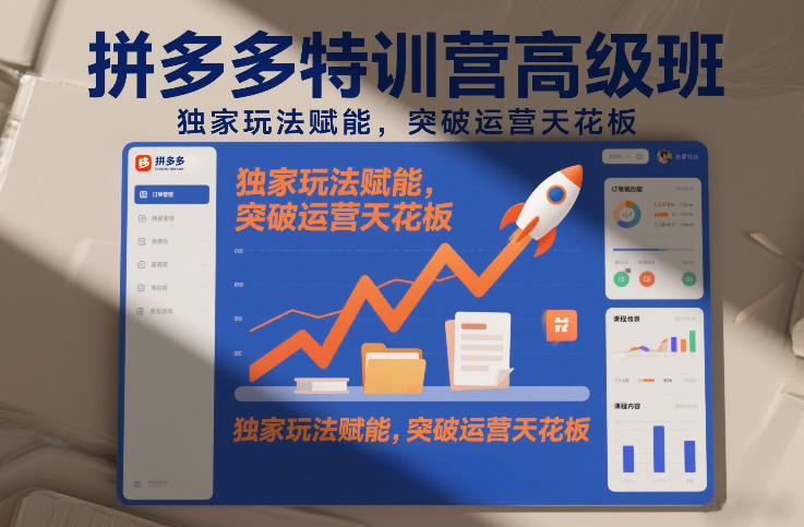 拼多多特训营高阶班,独家玩法赋能,突破运营天花板(更新26年3月)-蜗牛学社
