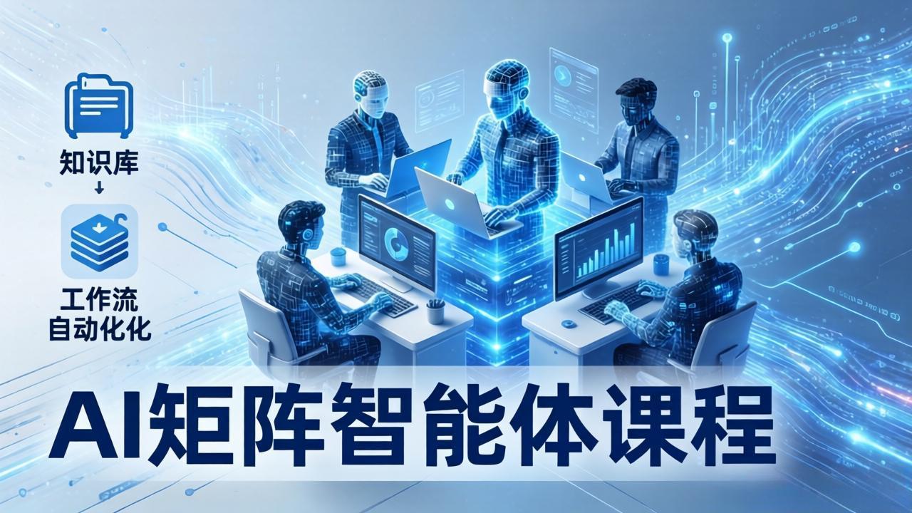 AI矩阵智能体实战：100个数字员工批量生产内容，文本知识库+工作流自动化全搞定-蜗牛学社