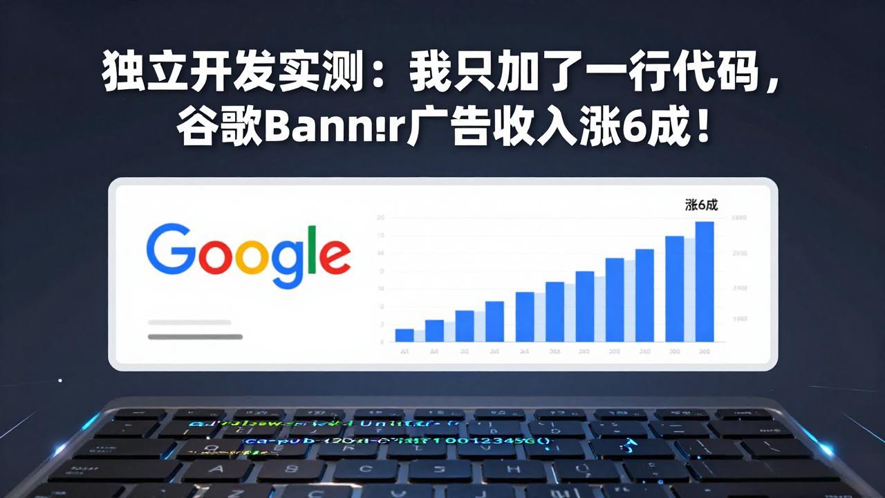 付费文章：独立开发实测：我只加了一行代码，谷歌Banner广告收入涨6成！-蜗牛学社