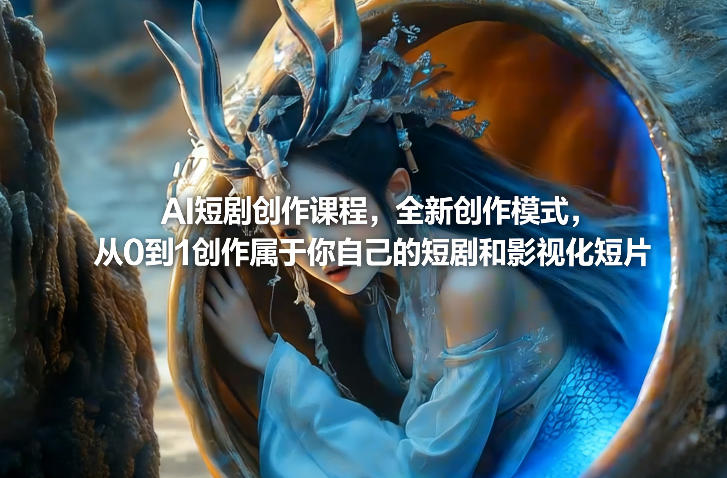 AI短剧创作课程,全新创作模式,从0到1创作属于你自己的短剧和影视化短片-蜗牛学社