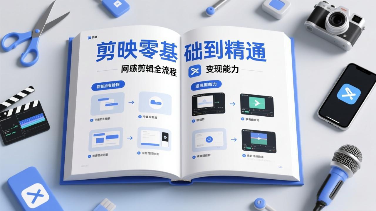 剪映零基础也能快速上手，从入门到精通掌握网感剪辑全流程，掌握能直接变现的剪辑能力-蜗牛学社