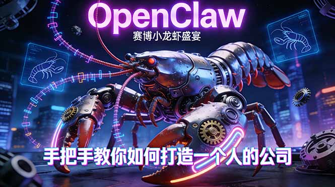 OpenClaw，小龙虾-从产品到爆款的成长之路，手把手教你如何打造一个人的公司-蜗牛学社
