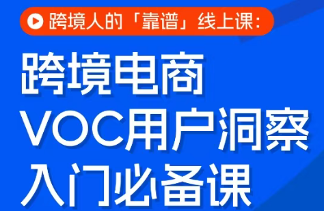 跨境电商VOC用户洞察入门必备课-蜗牛学社