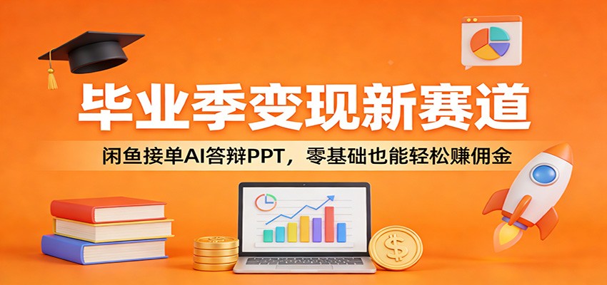 毕业季变现新赛道：闲鱼接单AI答辩PPT，零基础也能轻松赚佣金-蜗牛学社