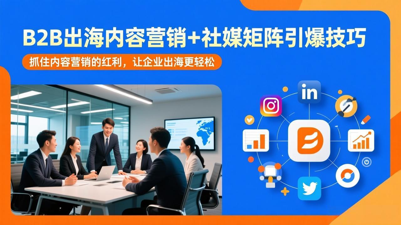 B2B出海内容营销+社媒矩阵引爆技巧：抓住内容营销的红利，让企业出海更轻松-蜗牛学社
