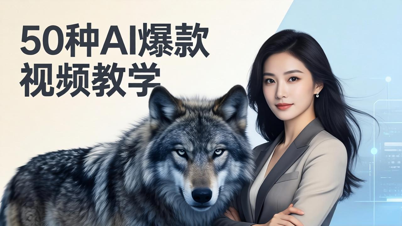 50种AI爆款视频教学：影视级古诗词+治愈萌宠+山海经蛟龙，高阶宝典商业落地-蜗牛学社