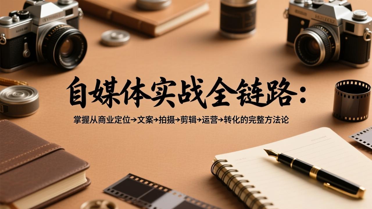 自媒体实战全链路：掌握从商业定位→文案→拍摄→剪辑→运营→转化的完整方法论-蜗牛学社