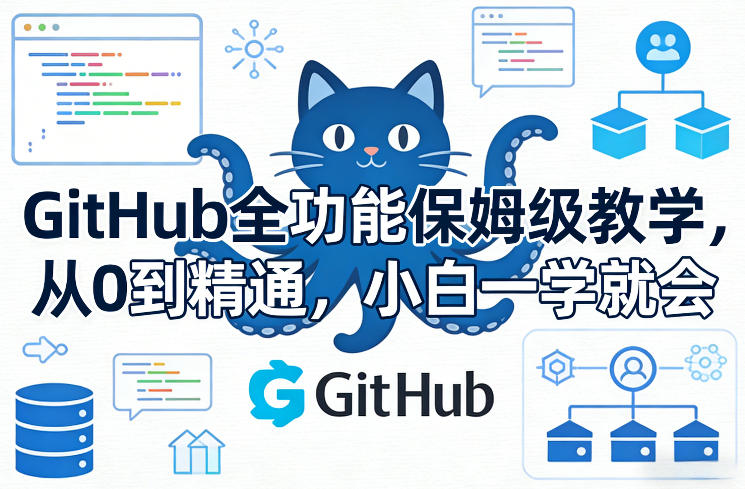 GitHub全功能保姆级教学,从0到精通,小白一学就会-蜗牛学社