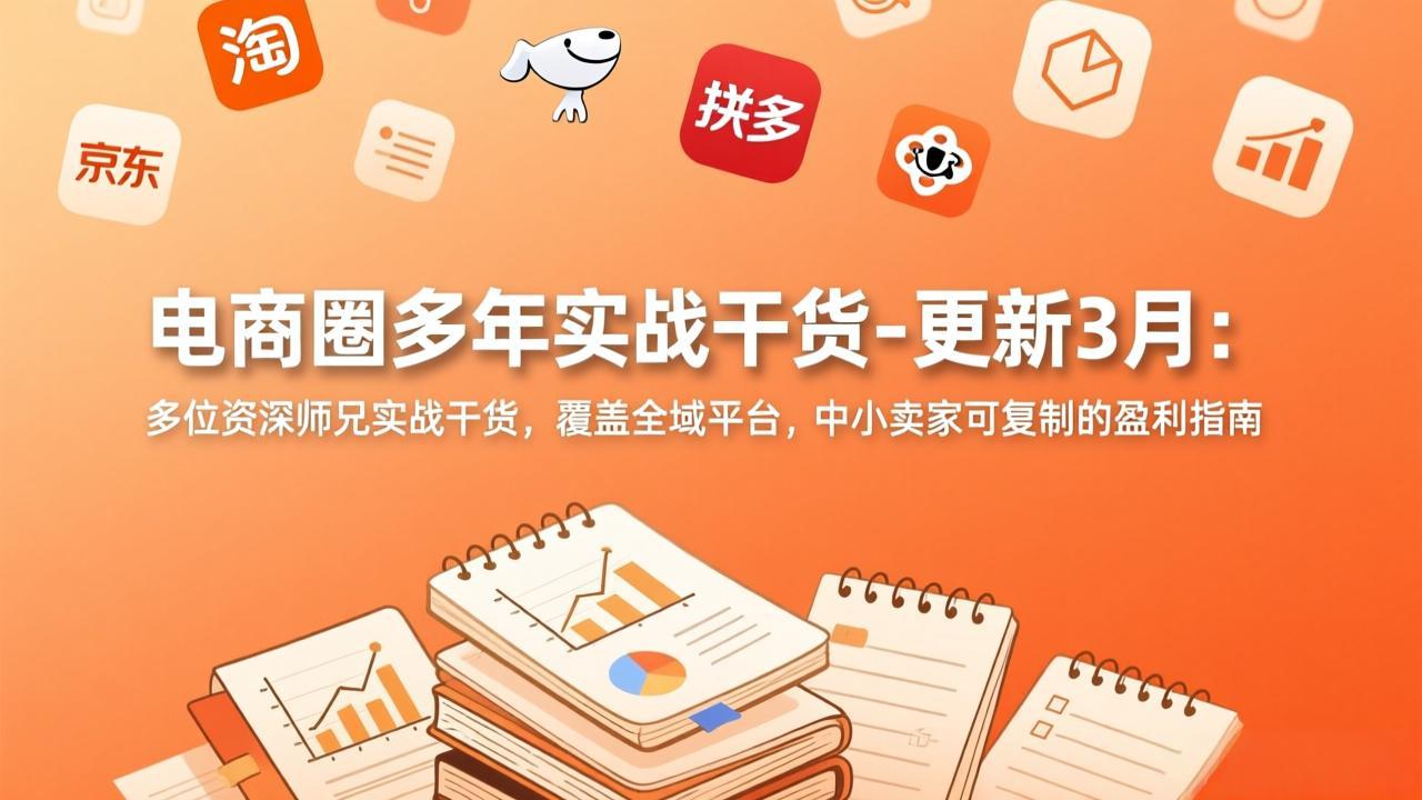 电商圈多年实战干货-更新3月：多位资深师兄实战干货，覆盖全域平台，中小卖家可复制的盈利指南-蜗牛学社