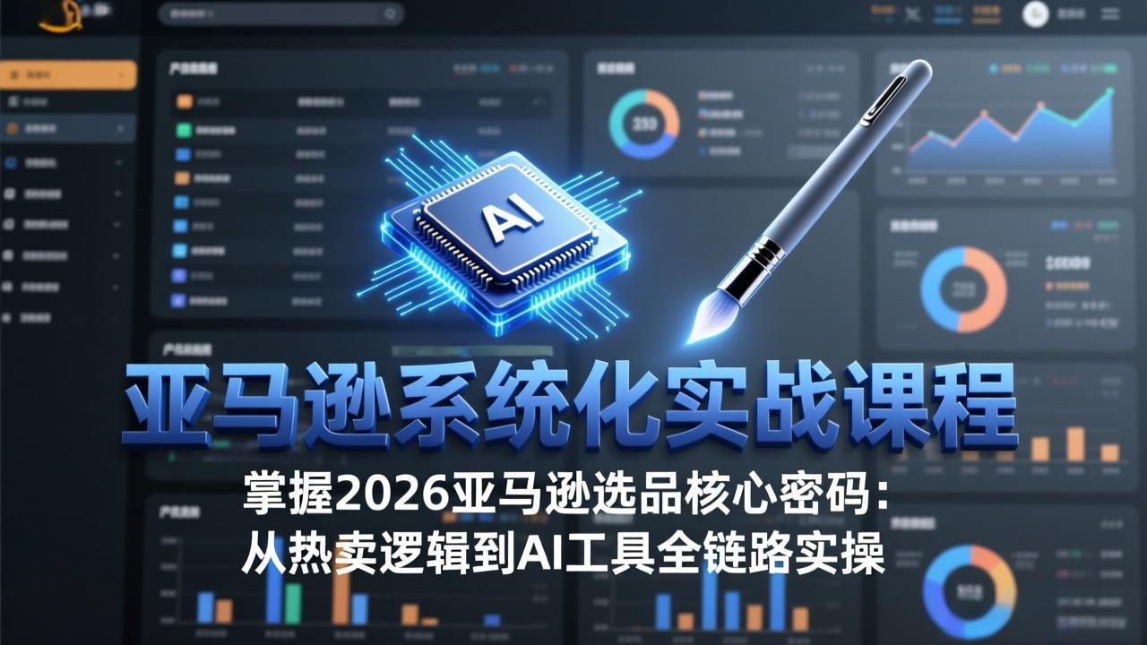 亚马逊系统化实战课-更新3月：2026最新选品方法论，从热卖原因分析到AI作图，提升选品成功率-蜗牛学社