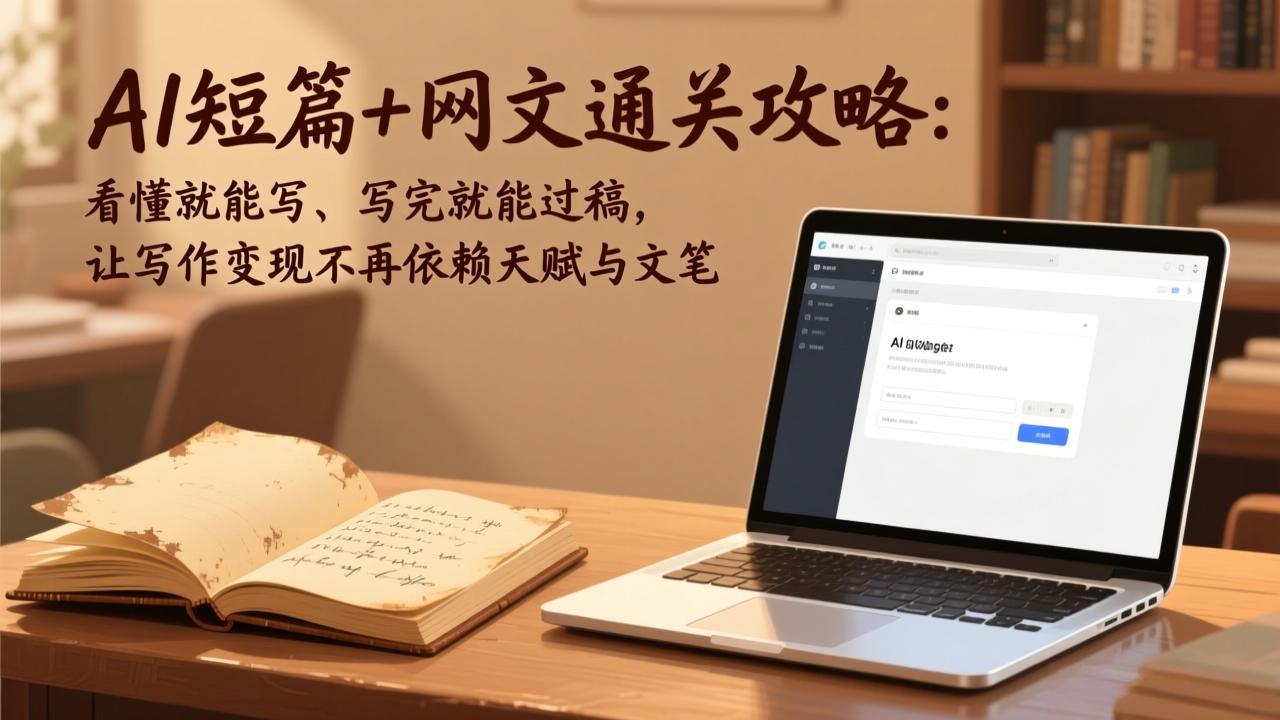 AI短篇+网文通关攻略：看懂就能写、写完就能过稿，让写作变现不再依赖天赋与文笔-蜗牛学社