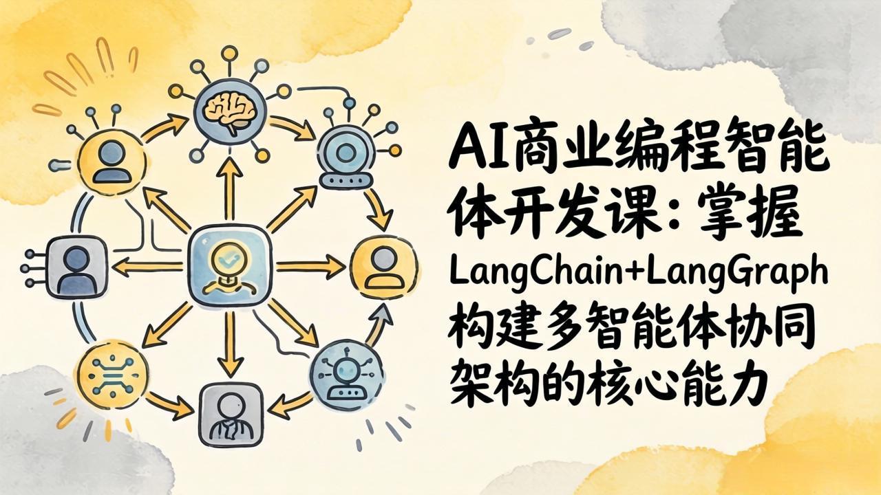 AI商业编程智能体开发课：掌握LangChain+LangGraph构建多智能体协同架构的核心能力-蜗牛学社