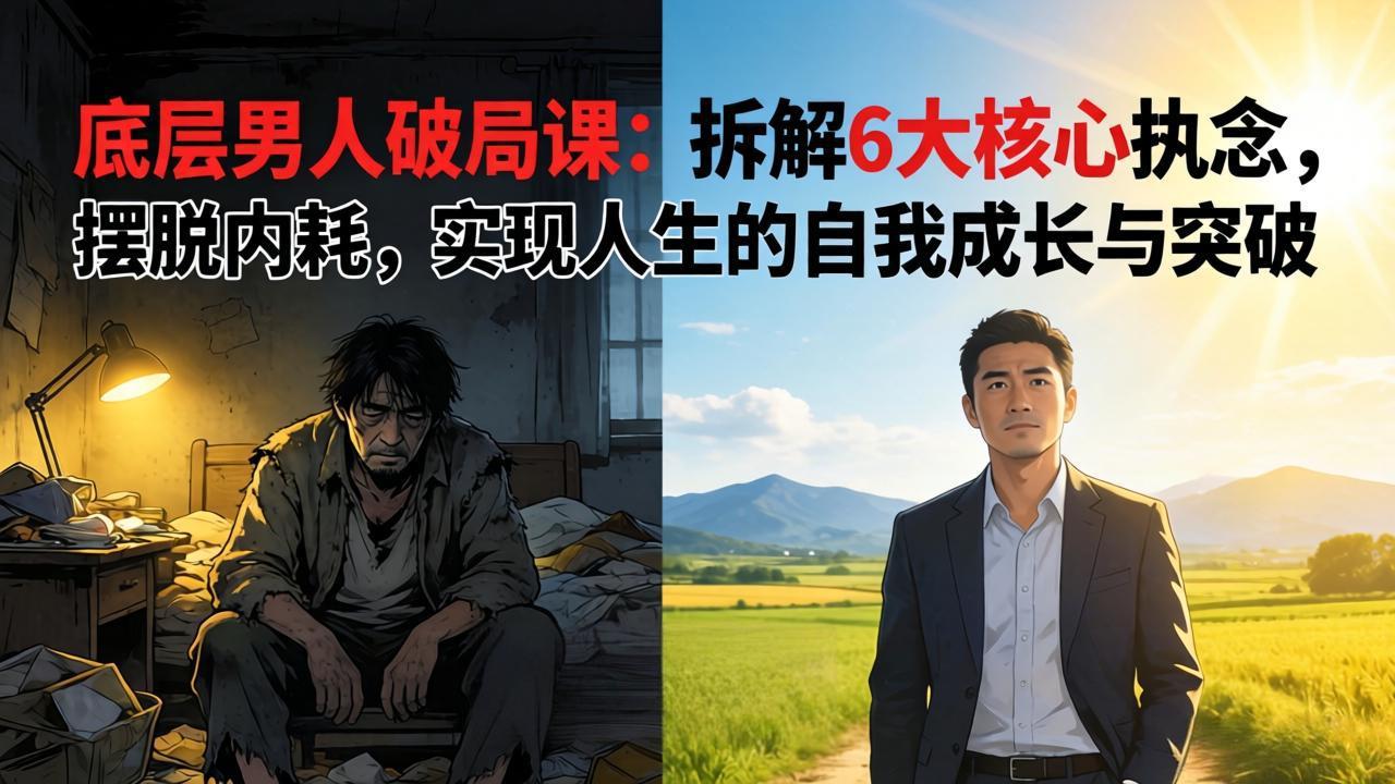 付费文章：底层男人破局课：拆解 6 大核心执念，摆脱内耗，实现人生的自我成长与突破-蜗牛学社