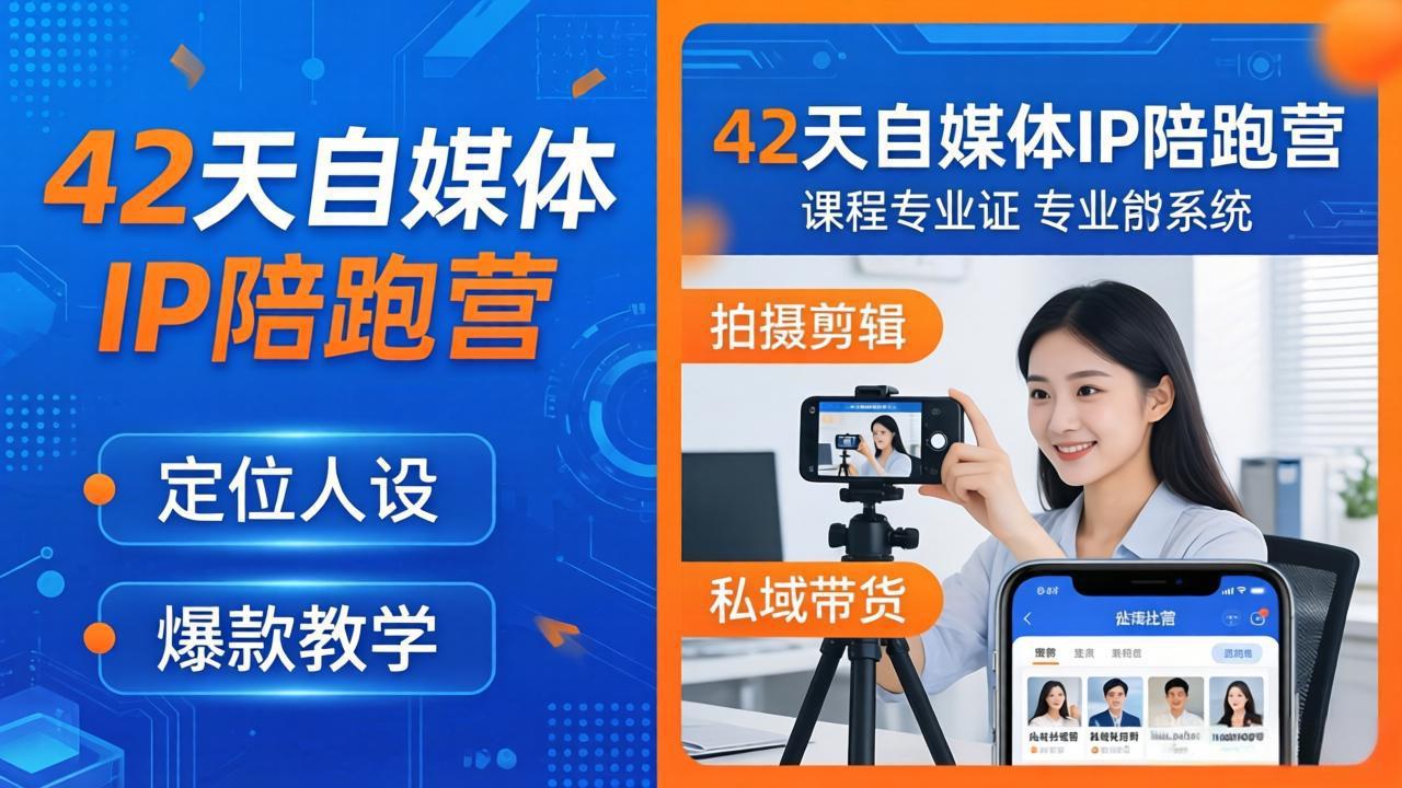 42天自媒体IP陪跑营-26年4月19更新：定位人设爆款全教学，拍摄剪辑私域带货一站式落地-蜗牛学社