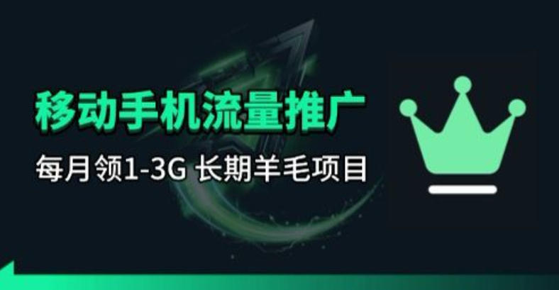 手机流量领取推广_每月一轮，刚需类的长期项目-蜗牛学社