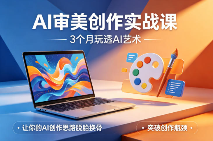 AI审美创作实战课，3个月玩透AI艺术，让你的AI创作思路脱胎换骨，突破创作瓶颈-蜗牛学社