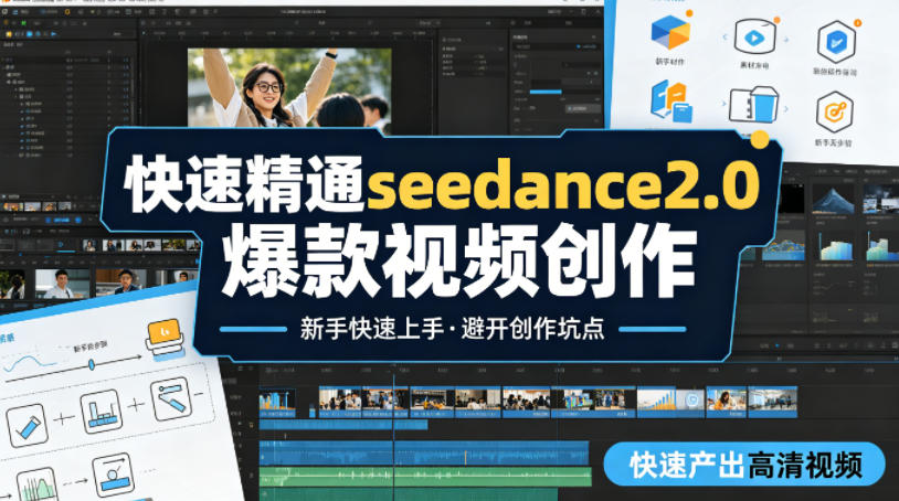 快速精通seedance2.0爆款视频创作，快速产出高清视频，避开大量创作坑点，新手也能快速上手-蜗牛学社