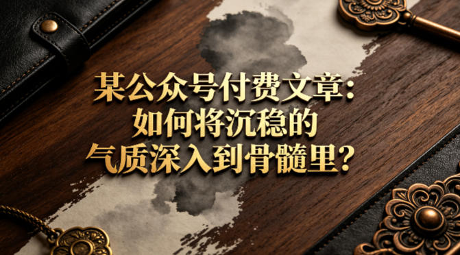 某公众号付费文章:如何将沉稳的气质深入到骨髓里?-蜗牛学社