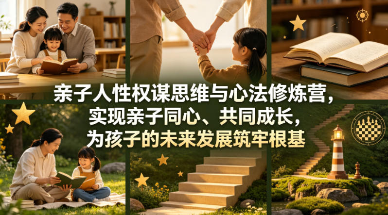 亲子人性权谋思维与心法修炼营，实现亲子同心、共同成长，为孩子的未来发展筑牢根基【音频】-蜗牛学社